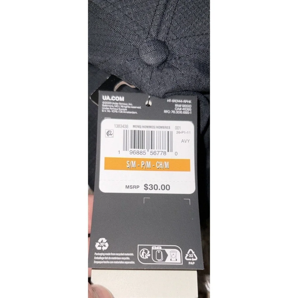 Under Armour 1383438 Iso-Chill ArmourVent Stretch Hat Black S/M NWT Mens